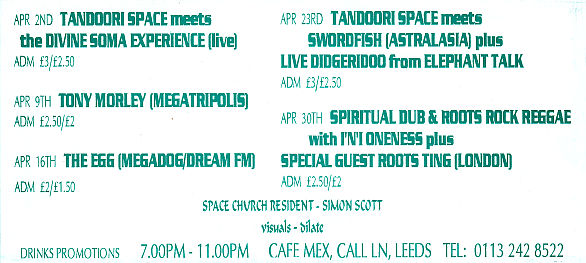 Sunday Service Flyer, 1997