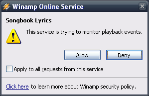Online Services Security Prompt